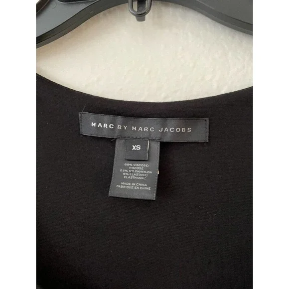 Marc By Marc Jacobs Size XS Sleeveless Mini Dress Racerback A-Line Black - Picture 7 of 10